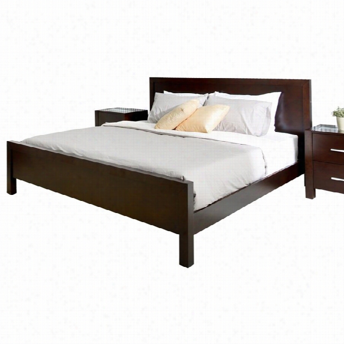 Abbyson Living Capriva Panel Bed In Ark Truffle-queeen