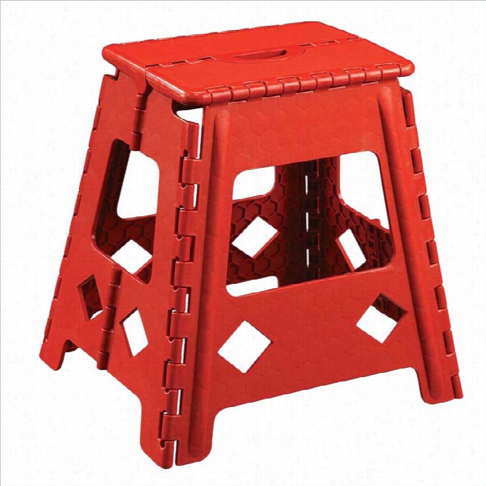 Acme Furniture Stern Foldable 16 Incch Step Stool In Red( Set Of 4)