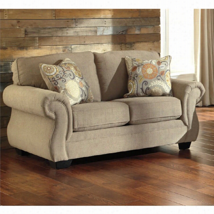 Ashley Tailya Fabric Loveseat In Barley