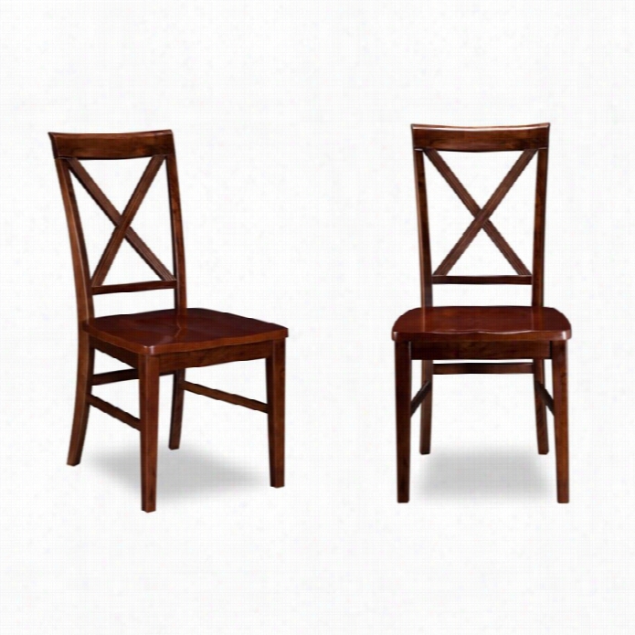 Atlantic Furniture Lexi Dining Chairs In Walnut (set Of 2)