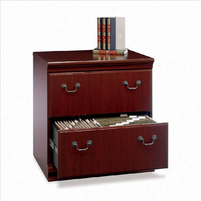 Bush Birmingham 2 Drawer Lateral File Cabinet In Harvset Cherry