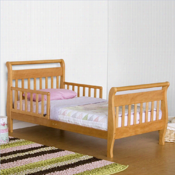 Davinci Wood Sle1gh Toddler Bed In Oak