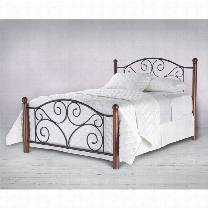 Fashion Bed Doral Spindle Oster Headboard In Blak And Walnut-ful