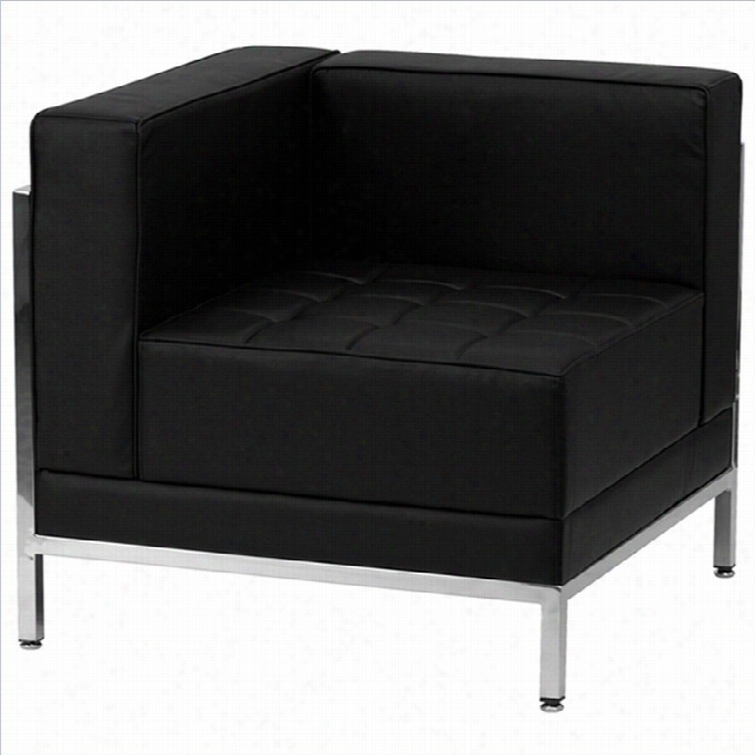 Flash Furniture Hercules Imagination Series Left Corner Chair In Black