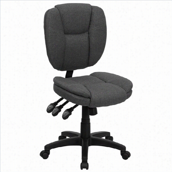 Flash Furniture Mid Back Ergonomic Task Office Chair In Gray