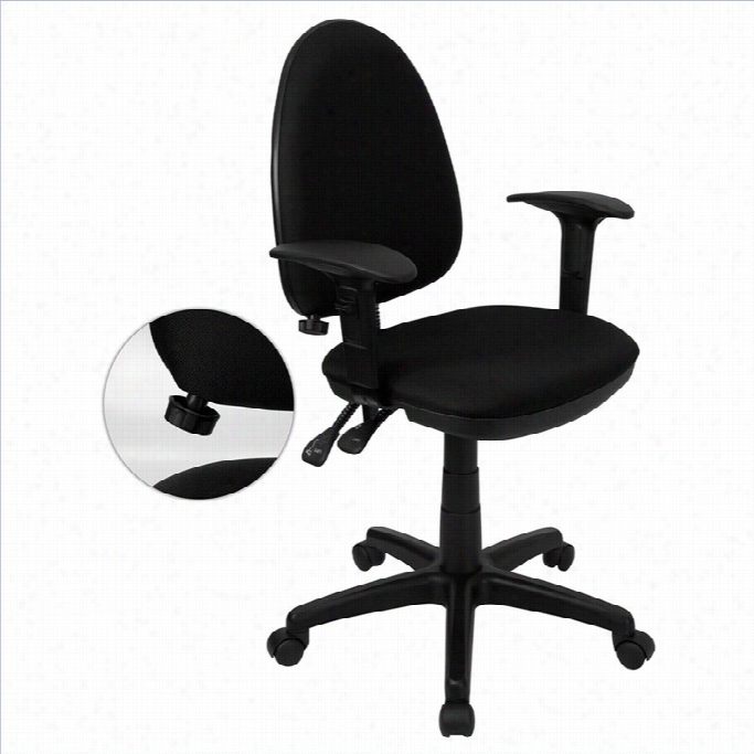 Flash Furniture Mid-back Task Office Chair With Arms In Black