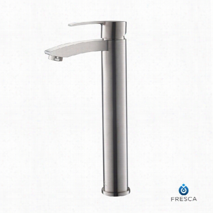 Fresca Livenza Single Hole Vesse Idle Show Faucet In Brushed Nick El