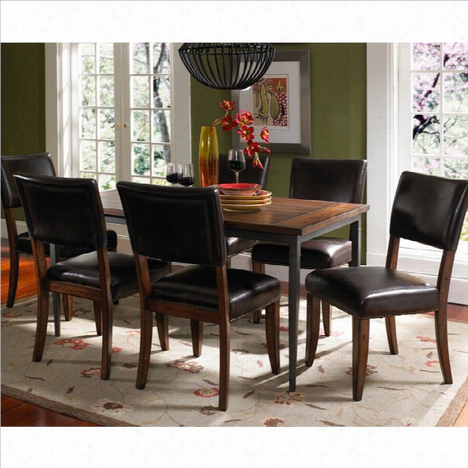 Hillsdale Cameron 7 Piece  Rectangle Dining Set With Parson Chairs