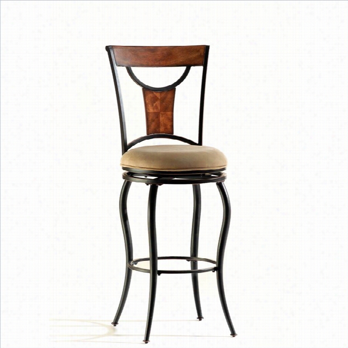 Hillsdale Pacifico 30 High Swivel Bar Stool In Black