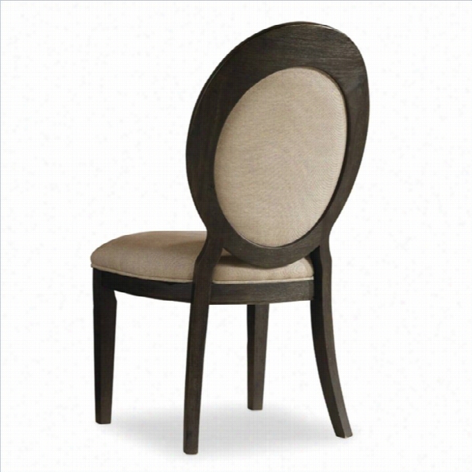 Hooker Furniture Corsica Upholstered Oval Back Dining Chair In Daark