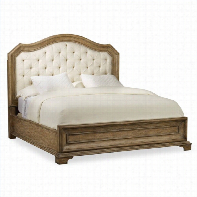 Hooker Fur Niiture Solana Upholstered Panel Bed In Light Oak-queen