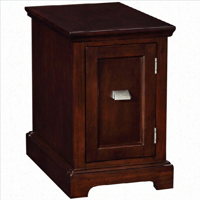 Leick Furniture End Table-printer Stand In A Chocolate Cherry Finish