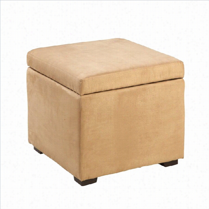 Linon Judith Ottoman With Jewelry Storage In Beige