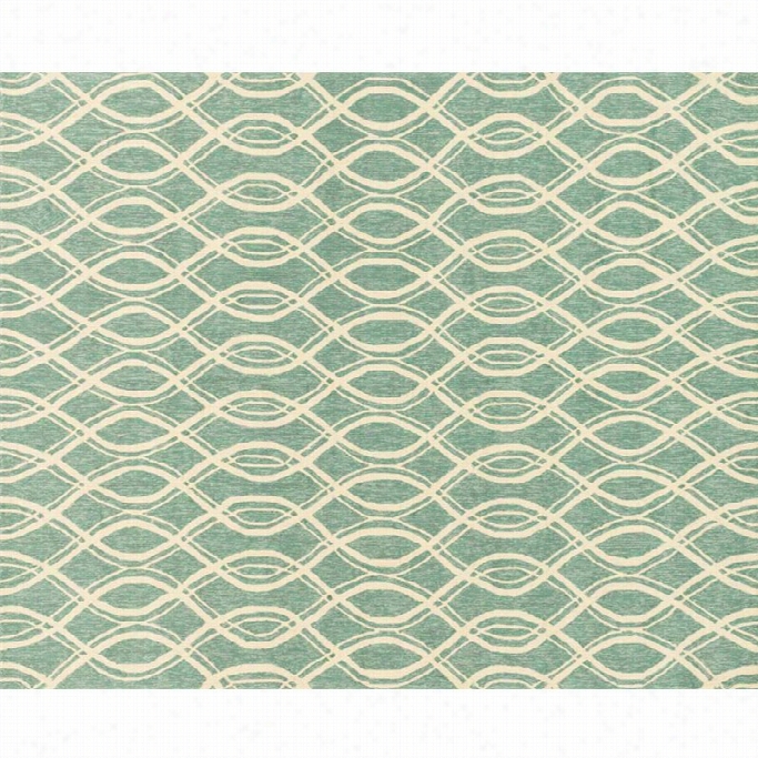 Loloi Venice Beach 9'3 X 13' Hand Hooked Rug In Turquoise And Ivory