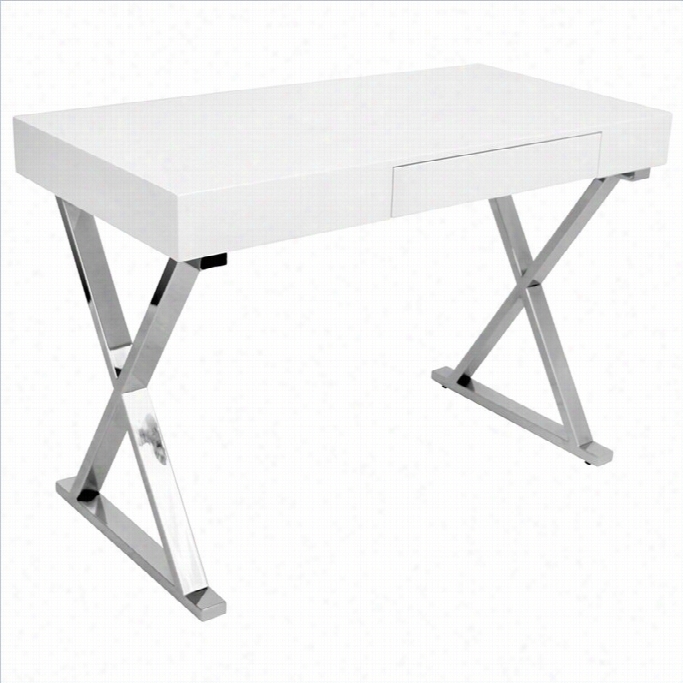 Luumiosurce Luster Desk  In White