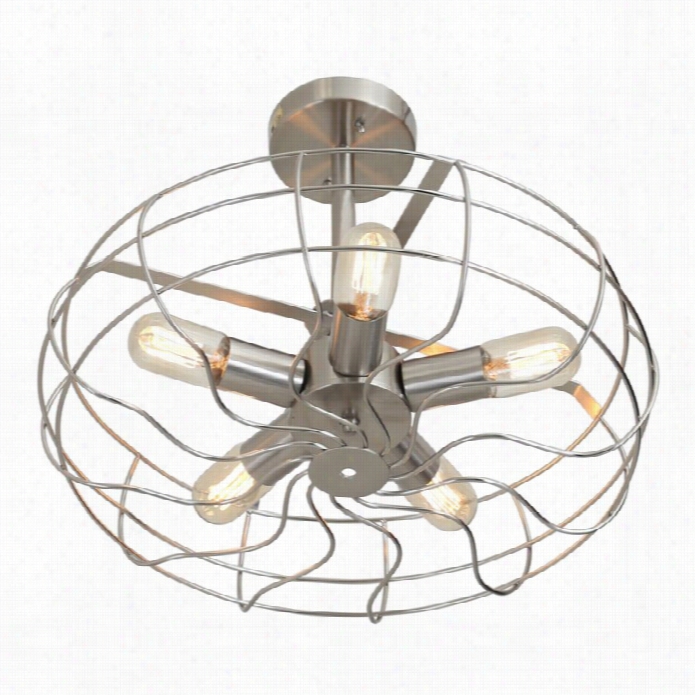 Lumisource Ozzy Ceiling Lamp In Satin Nickel