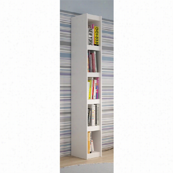 Manhattan Comfort Parana 1.0s Eries 5 Shelf Bookcase In White