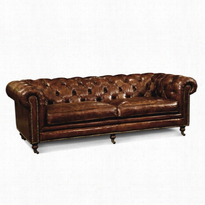 Moe's Birmingham Leather Sofa In Brown