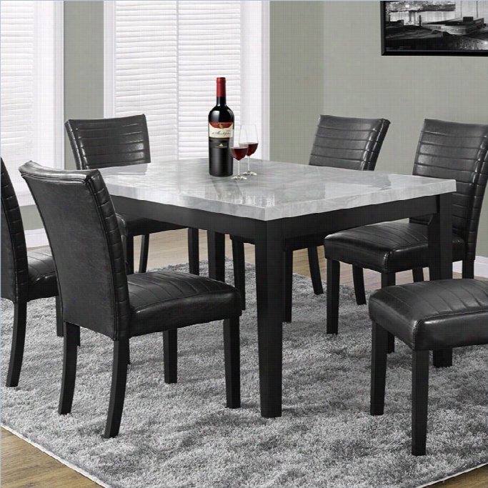 Monarch L Acqueerd Marble Dining Table In Gray And Charcoal