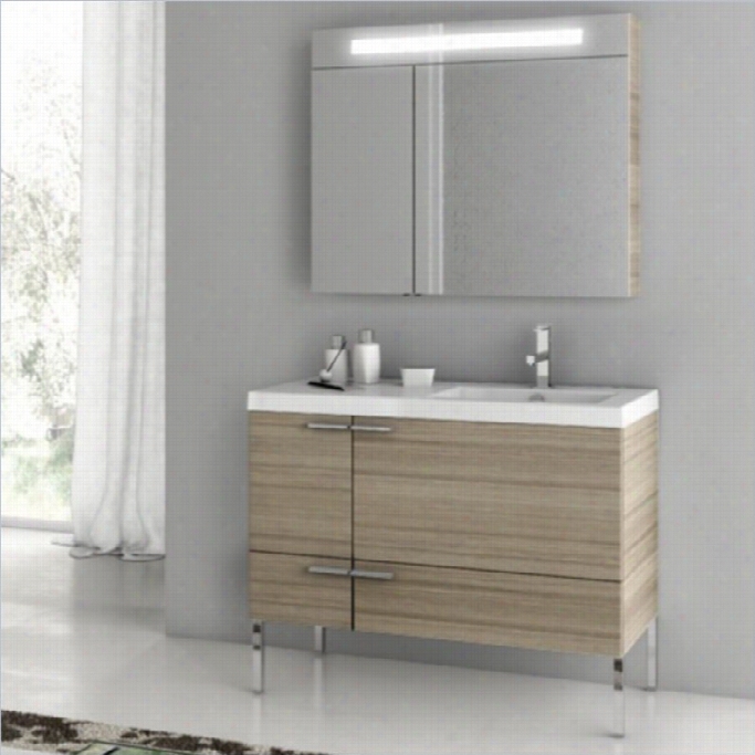 Nameek's Acf 40 New Space 4 Composition Stznding Bathroom Vanity Set In Larch Canapa