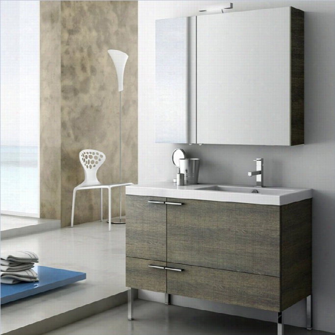 Nameek's Nsw Space 40 Standing Bathroom Vanity Set In Grey  Oak Senlis