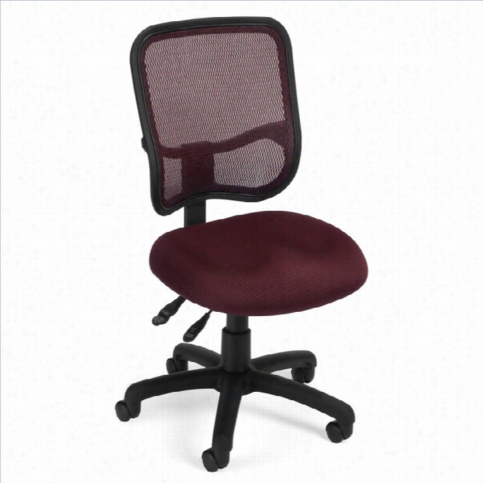 Ofm Mesh Comfort Series Ergonomic Task Office Chair In Wine