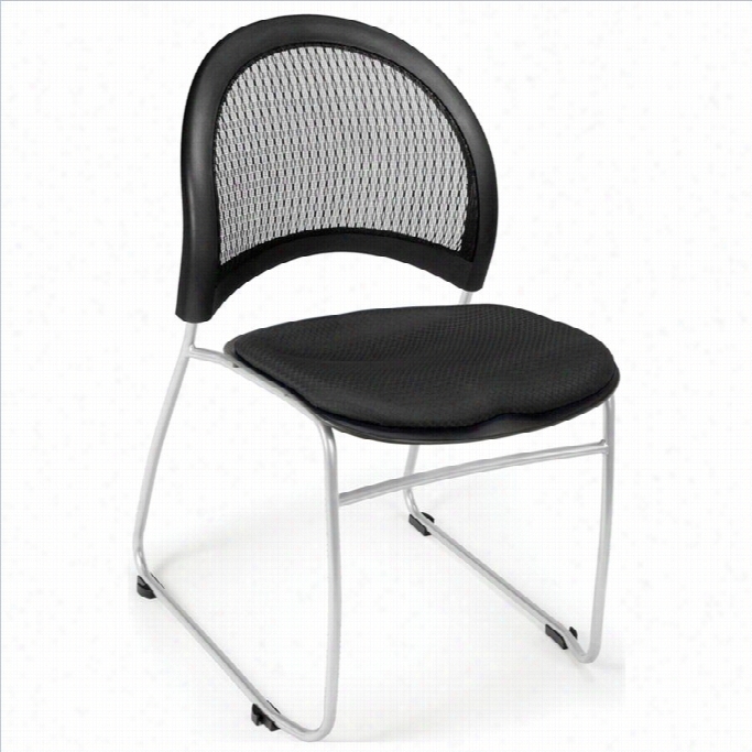 Ofm Moon Stack Stacking Chair In Black