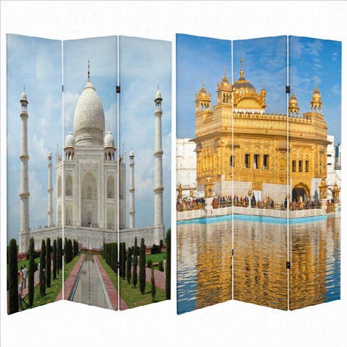 Oeintal Furniture 6 ' High  Taj Mahal Room Dvider In Multicolor