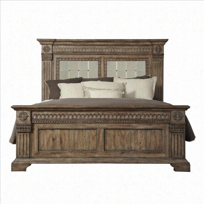 Pula Ski Arabella Panel Bed In Pecky Pecan