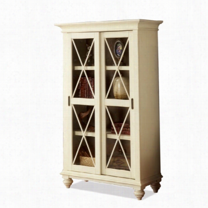 Riverside Furniture Coventry Two Tone Bookcase In Over White