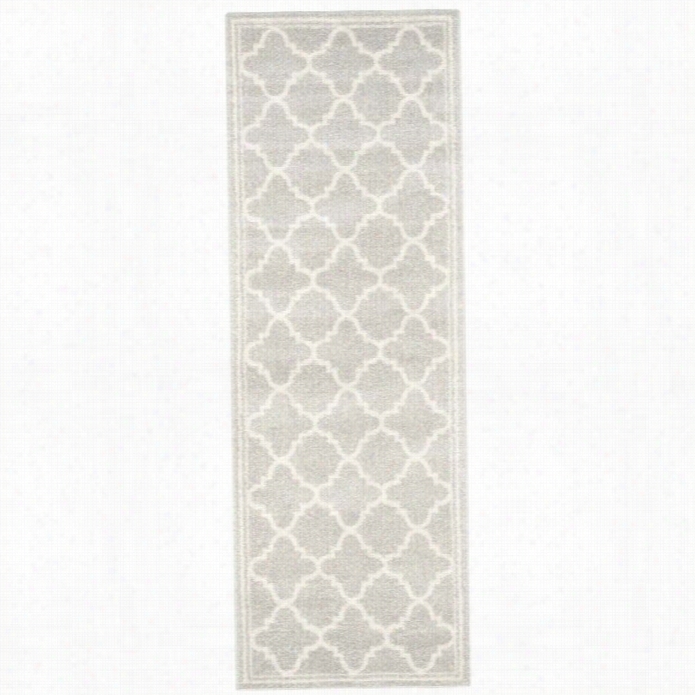 Safavieh Amher5t Light Grey Indoor Oudtoor Rug -  2'3 X 9'