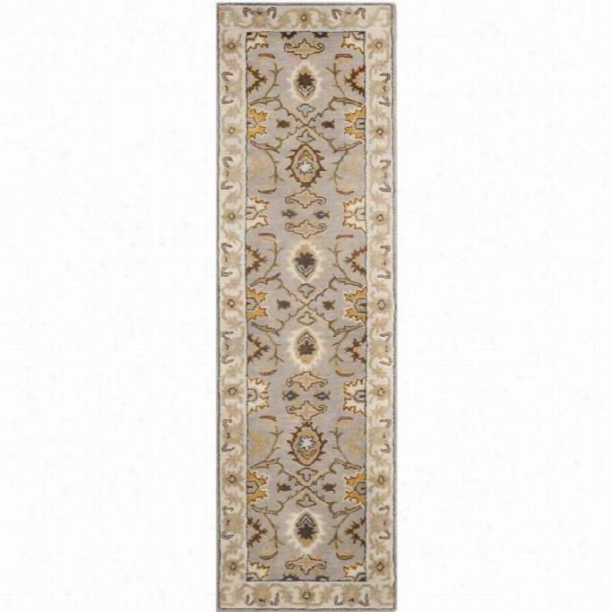 Safavieh Heritage Light Grey Traditional Rug - Messenger 2'3 X 12'