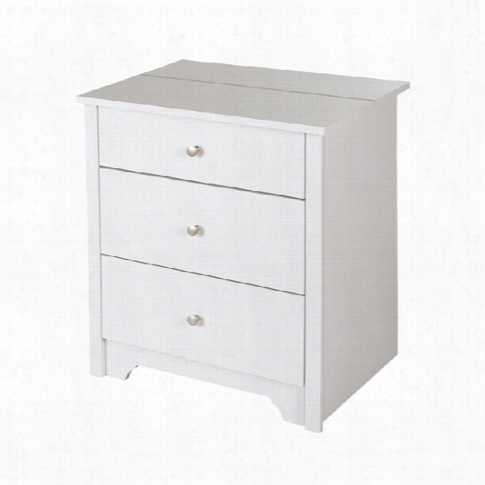 South Shore Viot Nightstand In Pure Wihte