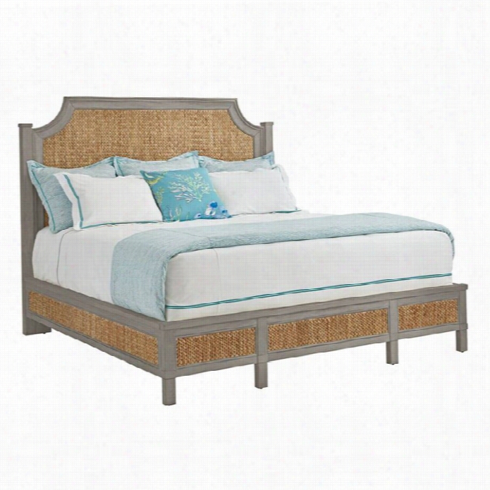 Stanley Coatal Living Resort Queen Woven Bed In Morningg Fog