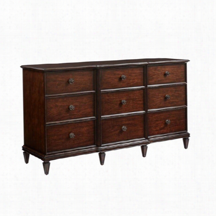 Stanley Villa Couture Lucio 9 Drawdr Dresser In Mottled Walnut