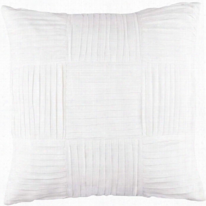 Surya Gilmor Edown Fill 18 Square Pillow In Ivory