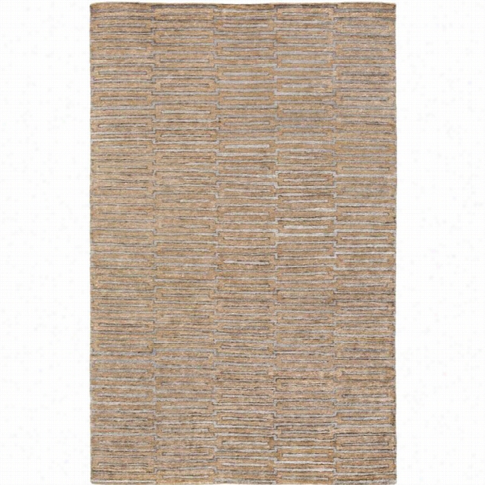 Sruya Platinum 9' X 13' Palm Knotted Rug In Brown