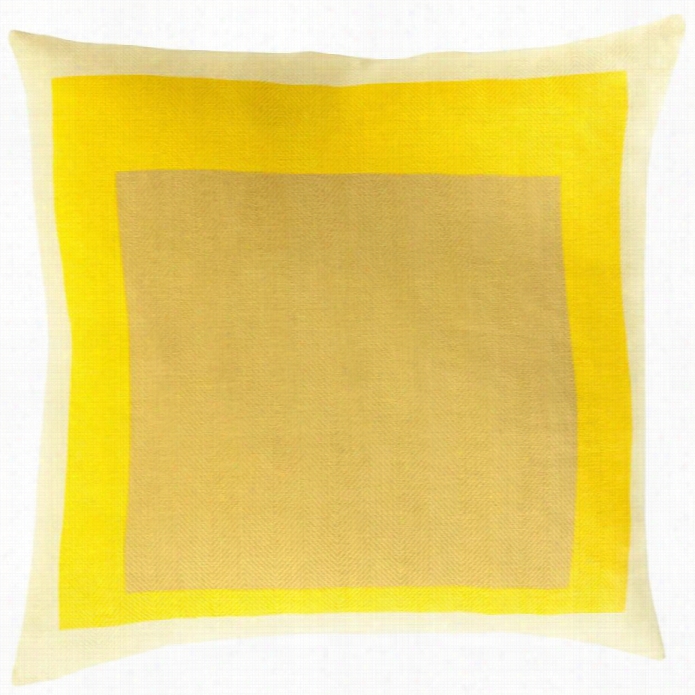 Surya Teori Down Fil L20 Square Pillow In Yellow