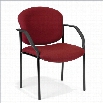 OFM Deluxe Stacking Guest Stacking Chair in Wine