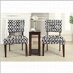 Poundex Bobkona Preston 3 Piece Accent Chairs and Table Set in Twist Pattern