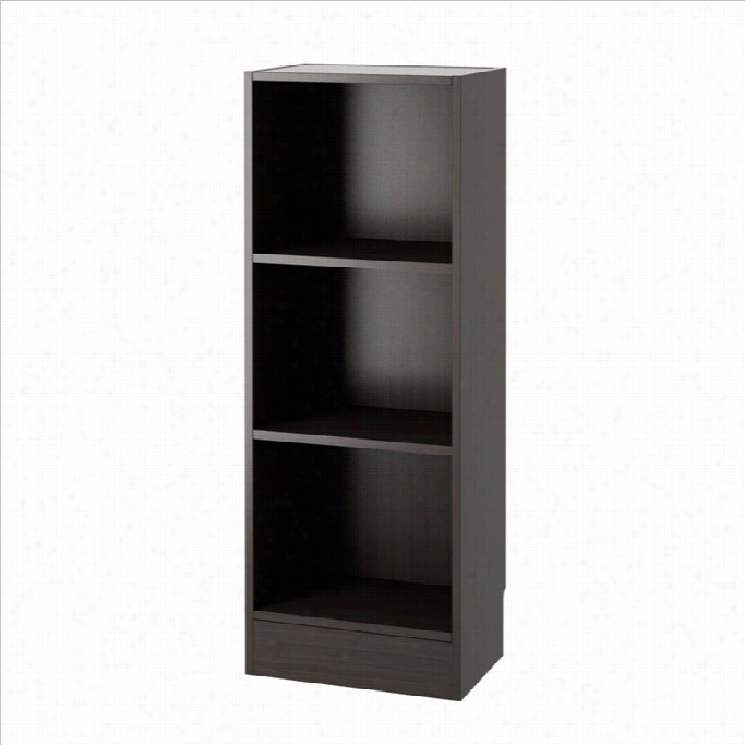 Tvilum Element Short Narrow 3 Shelf Bookcase In Coff Ee