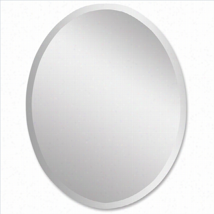 Utteermost Frameless Beveled Vqnity Oval Mirror