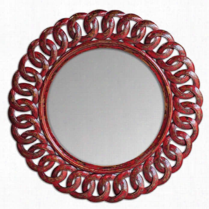 Uttermost Sassia Red Round Mirror