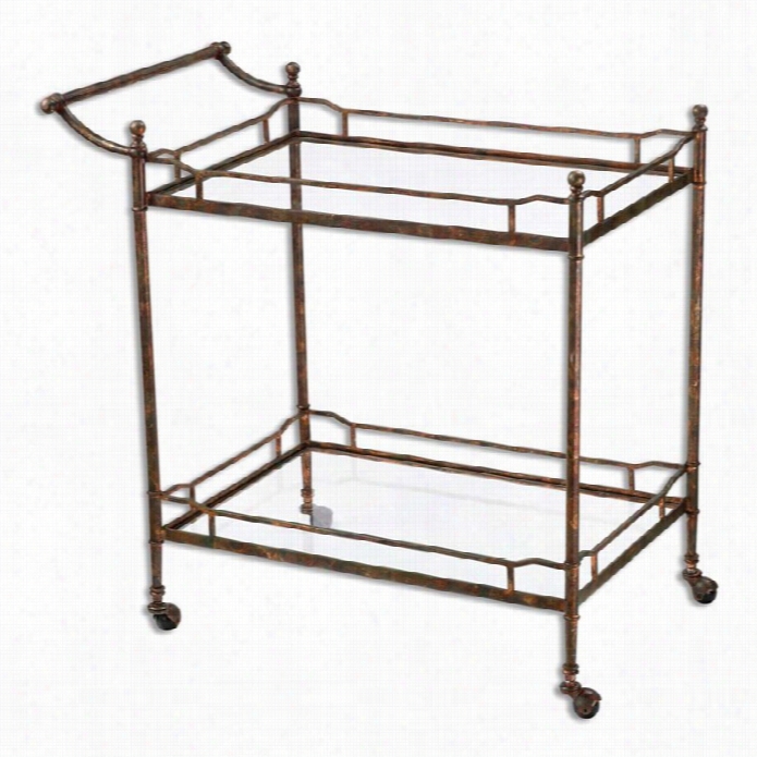 Uttermlst Stasia Glass Tea Cart