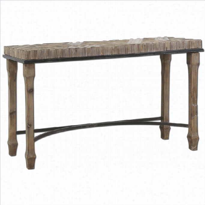 Uttermost Tehama Burnished Natural Fir Wood Console Table