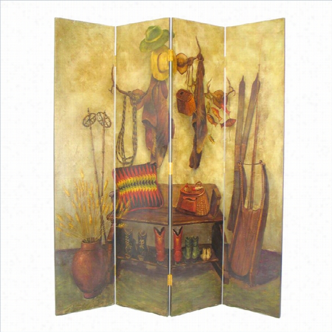 Wayborn Hand Painted The Cowboy Room Divider