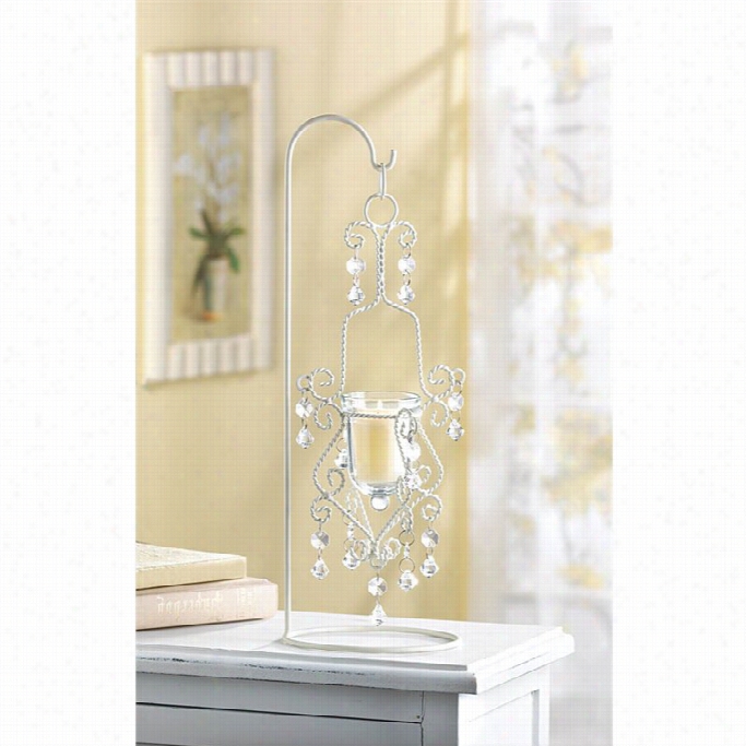 Zingz And Thingz Vintag Crystal Drop Candleholder