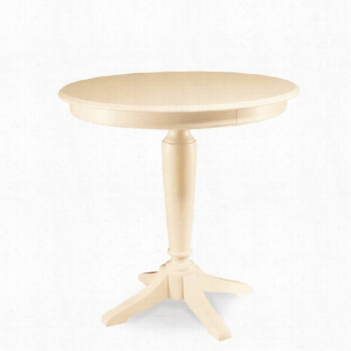 American Drew  Camdn Bar Height Pedestal Table In Buttermilk