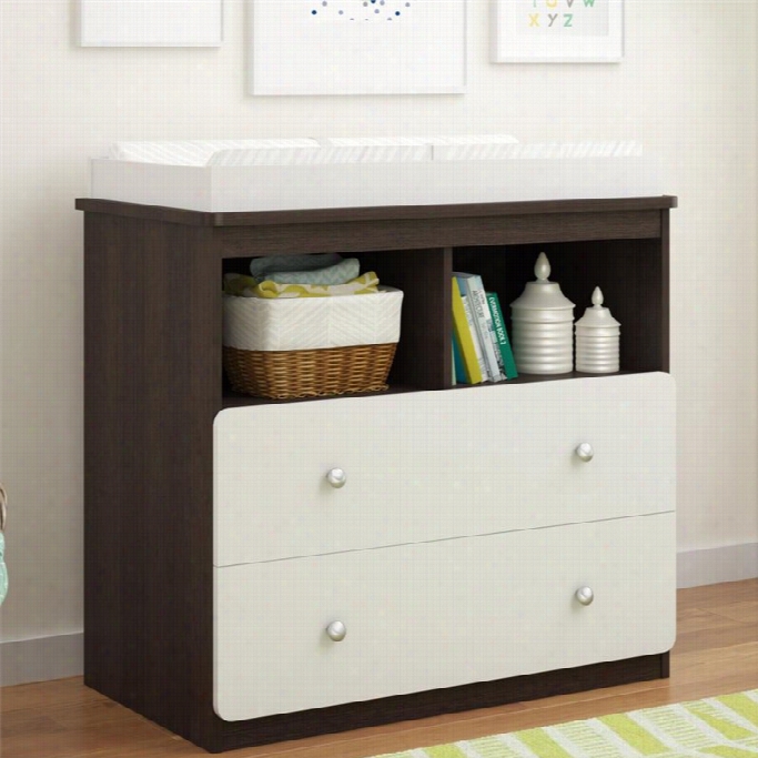 Ameriwood Cosco Willow Lake Changing Table In Coffee House Plank