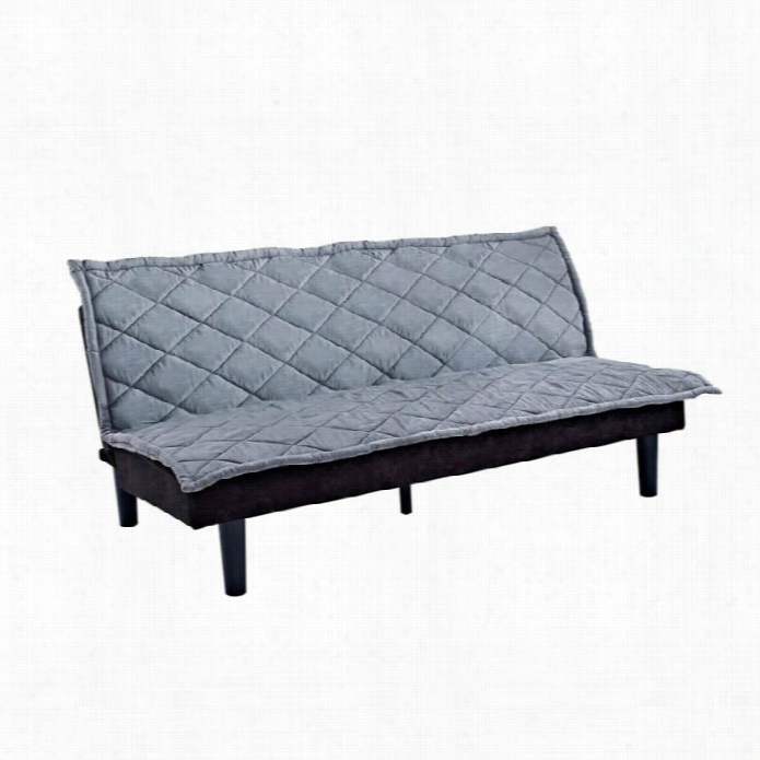 Ameriwood Lancastr Convertible Sofa In Gray And Black